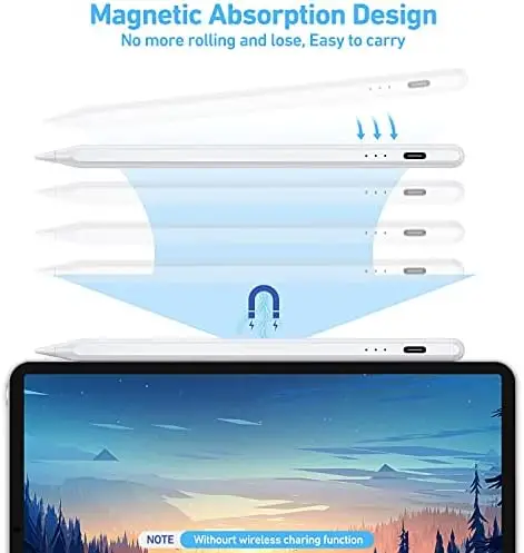 Stylus Pen for ipad, Active Pencil with Quick Charge, Palm Rejection Tilt Sensor, Magnetic Apple Pen Compatible with 2018-2022 iPad Pro 11"/12.9",iPad 10/9/8/7/6,iPad Mini 5/6,iPad Air3/4/5 - Image 4