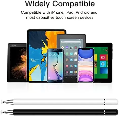 Stylus for iPad (2 Pcs), StylusHome Magnetic Disc Universal Stylus Pens Touch Screens for Apple/iPhone/Ipad pro/Mini/Air/Android/Microsoft/Surface All Capacitive Touch Screens - Black/White - Image 6
