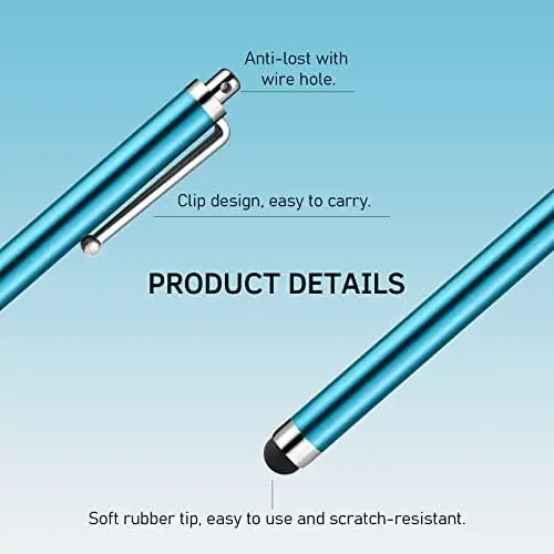 Stylus Pens for Touch Screens, Abiarst High Precision Universal Stylus for iPad iPhone Tablets Samsung Galaxy All Capacitive Touch Screens (10-Pack) - Image 2