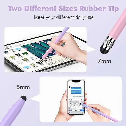Stylus Pens for Touch Screens - StylusHome 5 Pack Stylus Pens, 2-in-1 High Sensitivity Capacitive Stylus with 10 Extra Tips for iPad iPhone Tablets Samsung Galaxy All Universal Touchscreen Devices - Image 3