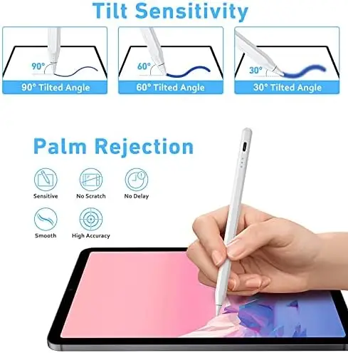 Stylus Pen for ipad, Active Pencil with Quick Charge, Palm Rejection Tilt Sensor, Magnetic Apple Pen Compatible with 2018-2022 iPad Pro 11"/12.9",iPad 10/9/8/7/6,iPad Mini 5/6,iPad Air3/4/5 - Image 5