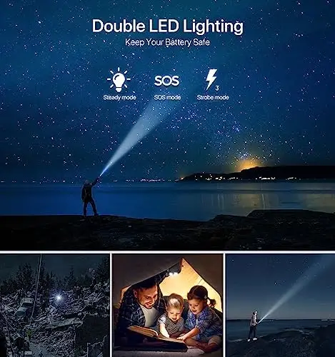 Solar Charger Power Bank, Nuynix 38800mAh Portable Phone Charger with 1 Type C & 2 USB Ports Built-in Dual LED Flashlight, 15W Fast Charging Waterproof Solar Panel Charger for iPhone, iPad, Samsung - Image 6