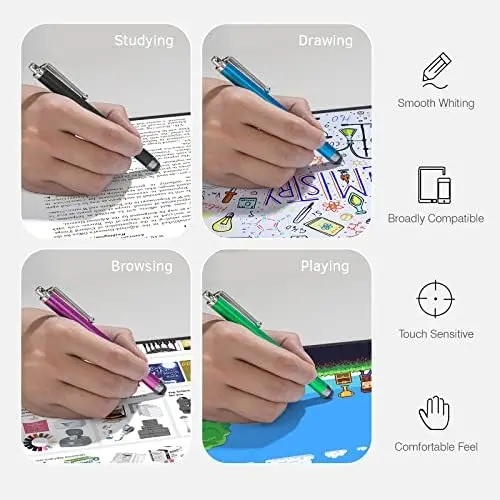 Stylus Pens for Touch Screens, Abiarst High Precision Universal Stylus for iPad iPhone Tablets Samsung Galaxy All Capacitive Touch Screens (10-Pack) - Image 5