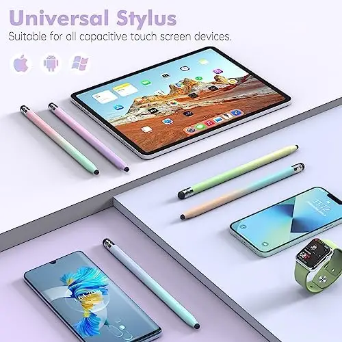 Stylus Pens for Touch Screens - StylusHome 5 Pack Stylus Pens, 2-in-1 High Sensitivity Capacitive Stylus with 10 Extra Tips for iPad iPhone Tablets Samsung Galaxy All Universal Touchscreen Devices - Image 6