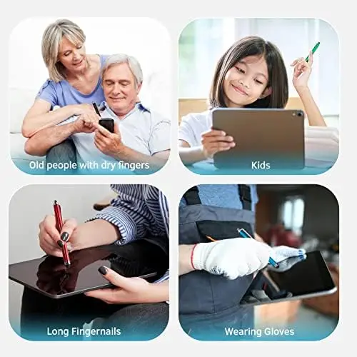 Stylus Pens for Touch Screens, Abiarst High Precision Universal Stylus for iPad iPhone Tablets Samsung Galaxy All Capacitive Touch Screens (10-Pack) - Image 3