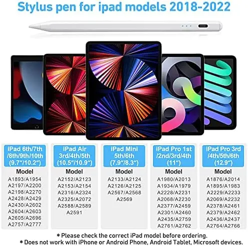 Stylus Pen for ipad, Active Pencil with Quick Charge, Palm Rejection Tilt Sensor, Magnetic Apple Pen Compatible with 2018-2022 iPad Pro 11"/12.9",iPad 10/9/8/7/6,iPad Mini 5/6,iPad Air3/4/5 - Image 2