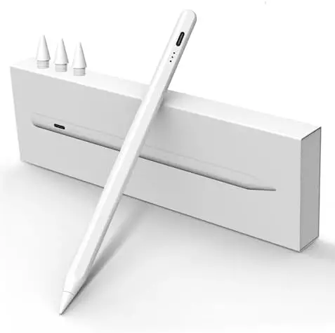 Stylus Pen for iPad,Palm Rejection Tilt Sensitivity,13Minutes Fully Charged,MEKO Active Touch Screen Stylus Pens Compatible W/iPad 6/7/8/9/10,iPad Pro12.9&11",iPad Air3/4/5,iPad mini5/6(1Pack+3Nibs)