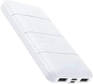 UYAYOHU Portable-Charger-Power-Bank - 15000mAh 2 USB Power Bank Output 5V3.1A Fast Charging Portable Charger Compatible with Smartphones and All USB Devices(White)