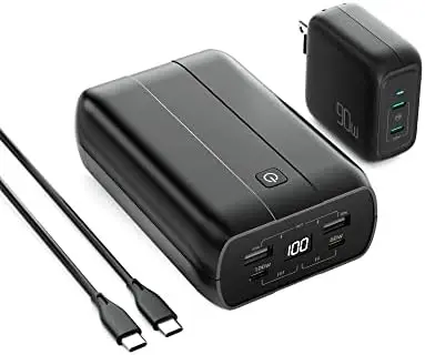 imuto Portable MacBook Pro/Air Charger, 100W Power Bank with 90W USB-C Charger Bundle (1.5 Hrs Recharge), 99wh (26800mah) Portable Laptop Charger for Dell XPS, Lenovo, iPhone 14/13, Samsung, iPad Pro